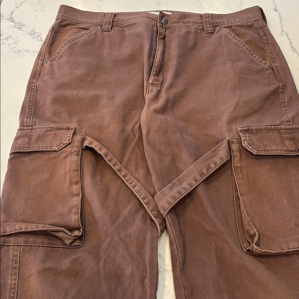 Standard Cloth Casual Brown Cargo Pants = Size L - Picture 5 of 11